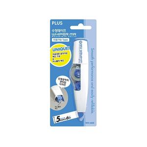 플러스 수정테이프 WH 605 5mmx6m 낱개 화이트 디스펜서(D)wh-605 리필(R)가능