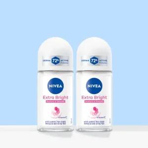 니베아 데오드란트 롤온 엑스트라 브라이트 50ml 2개