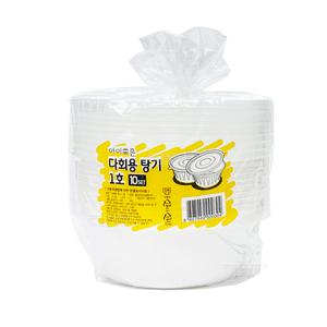 아이존 일회용 다회용 탕기 1호 12L 10P ( 탕 국 그릇 냉면 칼국수 해장국 짜장면 찌개 배달음식 용기 포장
