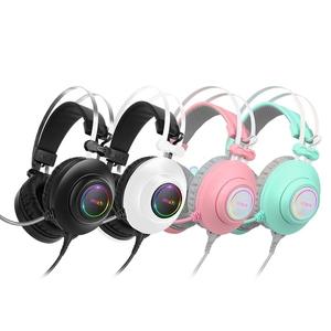 앱코 HACKER N550 ENC (민트) 가상 7.1 RGB 진동 노이즈 캔슬링 마이크 3D 초경량 헤드셋