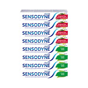 센소다인 시린이케어 치약 오리지날 플러스, 100g, 4개 + 후레쉬민트, 4개