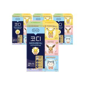 코디 아트앤 포켓몬 미니티슈, 230매, 6입, 4개