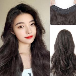 긴머리 웨이브 반가발 파마 부분 똑딱이 여신 붙임 머리