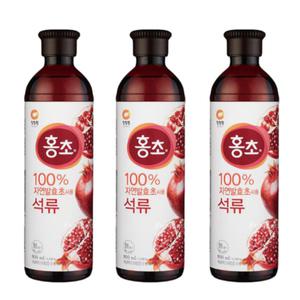 청정원 홍초 석류 900ml 3개