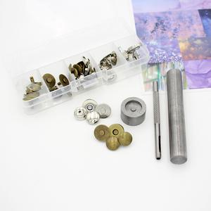 리벳 자석단추 몰드 케이스세트 14mm,18mm / 리벳형 양면 가시메자석단추