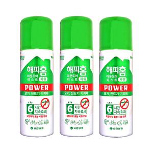 유한) 해피홈 아웃도어 미스트 파워 100ml  x 3개 (이카리딘) 모기 진드기 기피제