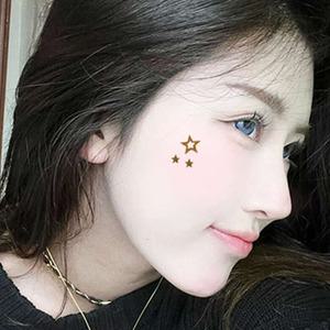 글리터 얼굴에 붙이는 스티커 미니 페이스 페인팅 큐빅 타투 판박이 컬러 마스크 반짝이 파츠 나비 하트 별