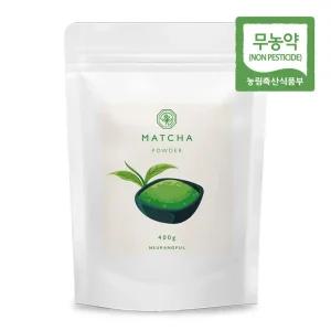 제주 말차 가루 분말 파우더/어린녹차잎 100% 400g