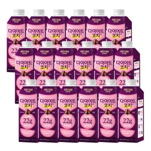 종근당건강 다이어트코치 고단백 당류제로 단백질음료 초코맛 280ml x 18개