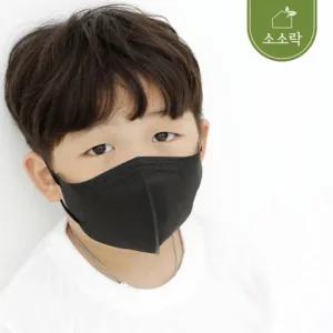 [소소락] 굿필링 컬러 새부리형 마스크 KF94 소형 블랙 25매x4봉