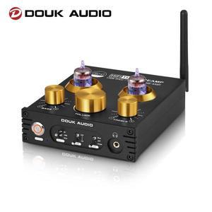 Douk Audio HiFi JAN 5654 진공관 프리앰프 블루투스 5.0 오디오 수신기 USB DAC 헤드폰 앰프 APTX P1