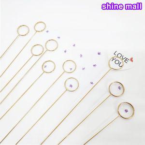 철재(골드) 카드스틱 원형(대) 10개-1세트 무료/화훼용품/화분 꽃다발/꽃장식