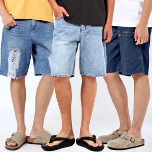 남자 여름 청반바지/카고/밴딩/피그먼트/트레이닝/나일론/버뮤다/스웨트/5부/7부/롤업/남성반바지