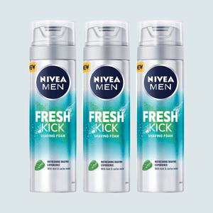 니베아 맨 프레시 킥 쉐이빙 폼 면도크림 200ml 3개