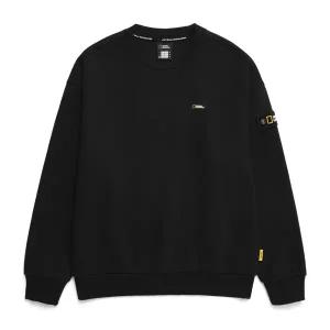 [정상가:79000원]내셔널지오그래픽 N243USW901 스탠다드 벨룩스 세미오버핏 맨투맨 CARBON BLACK