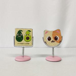 td 토단 취미키트 아보카도/고양이 스탠드 거울 보석십자수 만들기 - 1인세트 비즈공예 캐릭터거울 DIY
