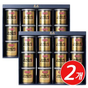 맛있는 선물 명품 대천김 곱창 캔김 12캔 x 2개 구운 고급 조미김 세트 깡통김 간편한 술안주 도시락