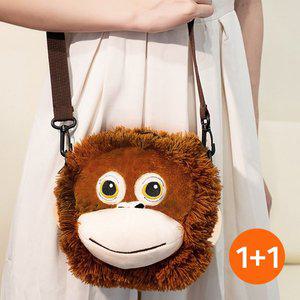 [기타]1+1 귀여운 오랑이 크로스백 원숭이 오랑우탄 인형 가방 파우치