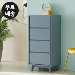 레체 4단 서랍장 옷 미니 서랍 체스트(500/그레이)