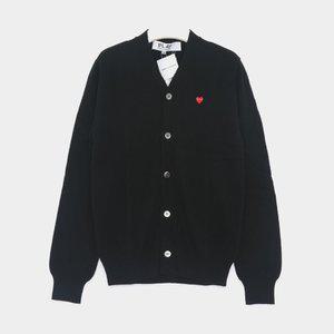 갤러리아 꼼데가르송 미니 하트패치로고 울 V넥 공용 가디건 AX N080 051 1