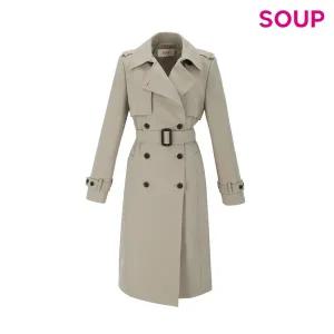 [롯데백화점]SOUP 베이직 벨트 트렌치 코트 SB2BB80