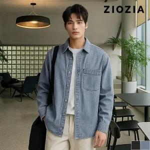 [지오지아] 원포켓 데님 셔츠 자켓 (AED5DJ1101)