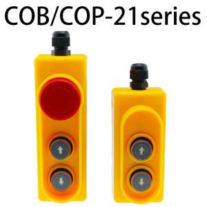 1PCS COB-21 COP-21H 비 방지 리프팅 버튼 상자 비상 정지 버튼 스위치 2.2KW 직접 제어 전기 호이스트 스