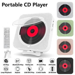 휴대용 CD 플레이어 A-B 반복 블루투스 스피커, 스테레오 음악 FM 라디오, 벽걸이 IR 리모컨 포함