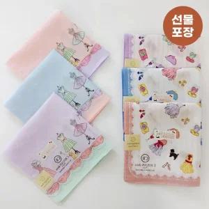 [선물포장] 3겹 거즈 면 일본 손수건 우아하고 귀여운 포장 단체 선물
