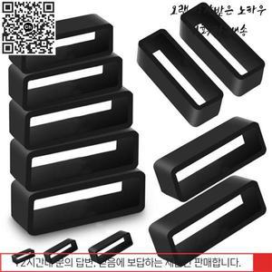 고무링 블랙 실리콘 시계 스트랩 고정 고리 버클 링 14-26mm 리테이너 거치대 밴드 7 가지 크기