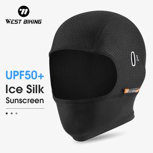 WEST BIKING-여름 사이클링 캡 uv 차단 오토바이 발라클라바 아이스 실크 햇빛 차단 스포츠 모자 야외 자전