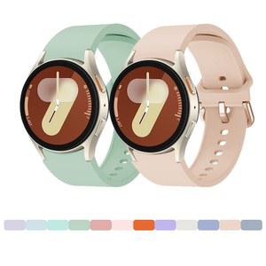 갤럭시 시계 7 용 시계 밴드 40mm 스포츠 컬러 버클 스트랩 갤럭시 시계 4 5 6 5 와인 레드 액세서리에
