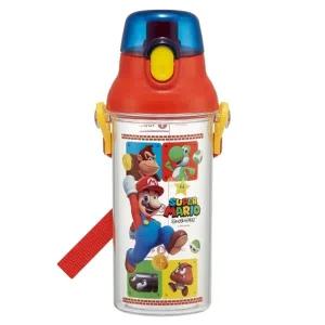 스케이터 슈퍼마리오 눈금원터치 어깨끈물병 480ml 물통