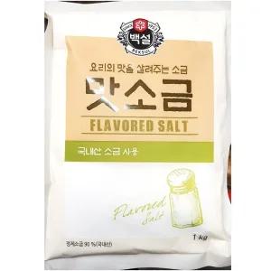 (백설 1K) 맛소금/가정용/소금/간단요리/간편/조미/건강/계란/요리/계란찜/구이용/국내산/국물/국산/가루
