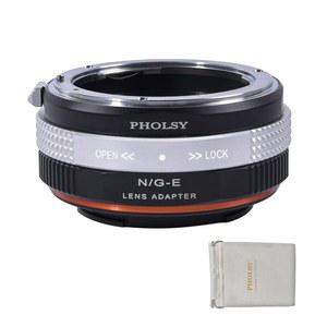 Nikkor G/F/AI/AIS/D/AF-S 렌즈용 PHOLSY 렌즈 마운트 어댑터 Nikon F(G-Type) 렌즈와 호환되는 카메라 투 E(NEX) 소니 본체와 어댑터, 조리개 제어 링이 있는