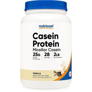 뉴트리코스트 카제인 단백질 파우더 2파운드 바닐라 - 미셀라 텐 프리 비 변형식품(Non-GMO)