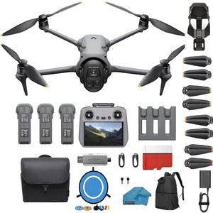 DJI Mavic 4 PRO 드론, 더 많은 콤보 6K60 HDR, 100MP, 51분 최대 비행 시간, 18.6마일 주행 거리, ActiveTrack 360 피사체/차량 추적, 128GB 메모리를 갖춘 전방위 회피 번들, 백팩 랜딩 패드