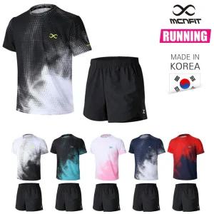 마라톤 러닝의류 런서클 반팔티 익시드 반바지 상하의 세트