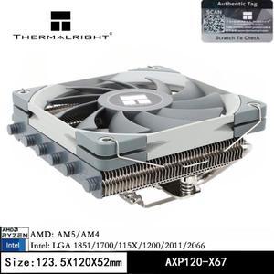 Thermalright AXP120-X67 프레스 다운 CPU 쿨러 120mm PWM 팬 6 히트 파이프 67mm AM4 115X/1200 용 높은