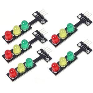 아두이노 크리에이티브 DIY 프로젝트 키트용 5PCS 미니 신호등 LED DC 5V 5mm 디스플레이 모듈, 라즈베리