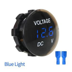 원형 방수 전압계 모터보트 DC 12V-24V 오토바이 자동차 LED 패널 디지털 테스터 모니터 디스플레이