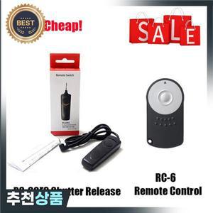 RS-60E3 셔터 릴리즈 + RC-6 셀카 적외선 리모컨 캐논 호환 EOS 700D 750D 760D 650D 600D 550D 500D 450D