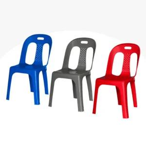 국산 편의점 식당 야외 행사 파라솔 플라스틱 간이 보조 등받이 의자 3호 1개 파랑