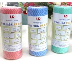 1인가구 하루한장 50매 롤타입 깔끔물행주 다용도 국내여행용 주방용 전자렌지세척