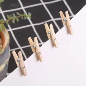 사진 메모걸이 미니 나무집게 100p세트(2.5cm)/집게핀/집게/나무집게/다용도집게/사무용집게/서류집게