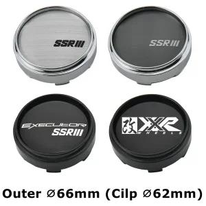 자동차휠캡 4개 OD 66MM 림용 캡 SSR XXR 엠블럼 휠 센터 스포츠카 로고 커버 허브