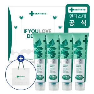 덴티스테 치약 4P 선물세트 뉴플러스화이트 160g 4개입