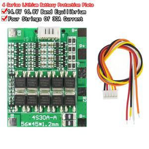 4S 30A 14 8V 이온 18650 배터리 BMS 팩 PCB 보호 보드 밸런스 집적 회로