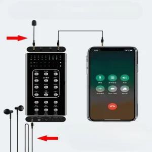 실시간 음성 변조기 변환기 디지털 목소리 남자 3.5mm 원형 잭+이어폰 소리