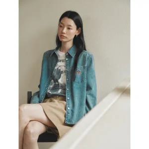 [ZOOC](대전신세계)포켓 엠브로이더리 데님 셔츠_Z253PSC401